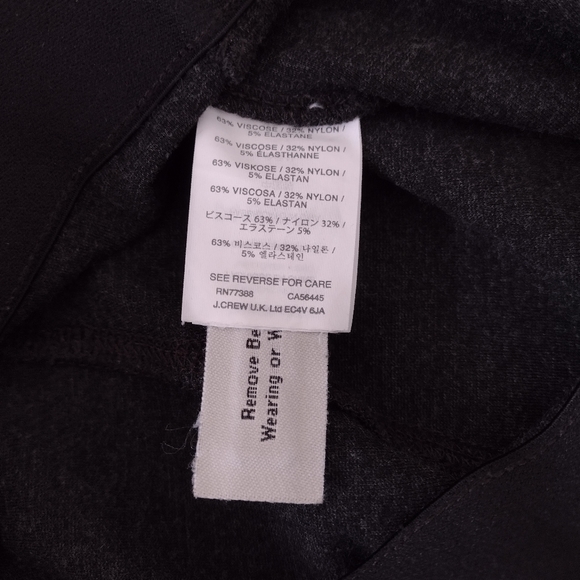 J Crew Gray Ponte Knit Pixie Pant w Exposed Back Zip 31090 - Picture 6 of 15